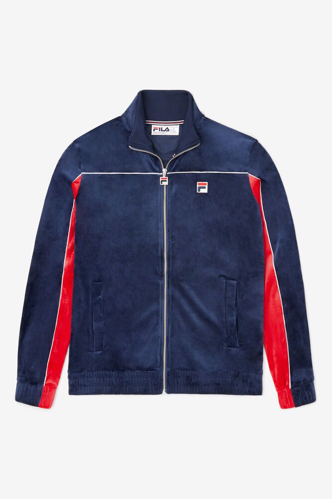 Fila Jakke Herre Marineblå Cisco Velour 527694-YUQ